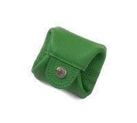 Cockatoo Genuine Leather Coin Pouch Change Holder, Mini Snap Pocket Wallet for Men Women (Verdant, Large)