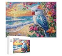 Cockatoo on Beach at Sunset 300 Piece Jigsaw Puzzle for Adults Indoor Calm Activity Stress Reduction Gift for Self Care 300 PCS