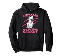 Cockatoo parrot bird holder cheeky white cockatoo Pullover Hoodie