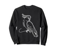 Cockatoo Parrot Line Art Design Bird Lover Wildlife Sweatshirt