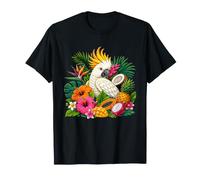 Cockatoo Tropical Hibiscus Pineapple Summer Vibes T-Shirt