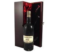 Cockburn Vintage Port 1955 in a silk lined wooden box with four wine accessories, 1 x 750ml