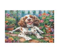 Cocker Spanie 1000 Piece Jigsaw Puzzle for Adults Cute Little Dog Animal Rainy Day Activity Mindful Relaxation Precision Cut Pieces Unique Gift Wall Art Decor 1000 PCS