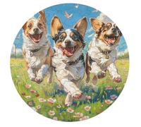 Cocker Spanie 68 Piece Circular Puzzle Cute Little Dog Animal Animal Shape Learning Through Play Educational Puzzle for Kids & Adults Idea Home Decor 68 PCS