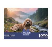 Cocker Spaniel, 1000-piece Jigsaw, Beautiful And Intricate Design, Perfect for Art Display Or Thoughtful Gifting, Suitable for Ages 8+, Pet Dog, 38x26cm/1000pcs