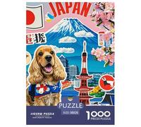Cocker Spaniel 1000 Piece Jigsaw Puzzles for Adults And Kids Challenging Games Cute Pet Dog Home Decoration Family Puzzle Game Birthday Gifts 38x26cm/1000pcs