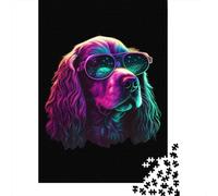 Cocker Spaniel 1000-Piece Puzzle for Adults, 38x26cm/1000pcs, White Cardboard for Simple Sorting; for Quiet Downtime Without A Screen