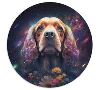 Cocker Spaniel 1000 Pieces Puzzles for Adults 1000Pc Adults Round Jigsaw Puzzle Gift for Men And Women, Daily & Special Occasion 67.5x67.5cm