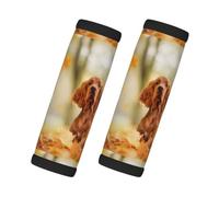 Cocker Spaniel Autumn Park Brown Spaniel Dogs, 2 Pcs Luggage Handle Wrap Grips, Comfort Soft Handle Covers Luggage Tag