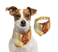 Cocker Spaniel Autumn Park Brown Spaniel Dogs,Dog Bandanas Cotton Pet Scarf Adjustable Bibs for Pet,S