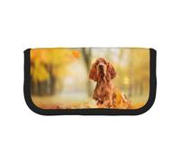 Cocker Spaniel Autumn Park Brown Spaniel Dogs,Large Capacity Pencil Case, Pen Pouch Organizer Canvas Pencil Bag for Girls