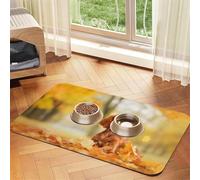 Cocker Spaniel Autumn Park Brown Spaniel Dogs,Waterproof Pet Feeding Mat,PU Leather Placemats for Cat Dog Water Bowl,Food Mats,30x45cm