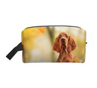 Cocker Spaniel Autumn Park Brown Spaniel DogsLarge Capacity Cosmetic Organizer,Travel Makeup Bag for Women