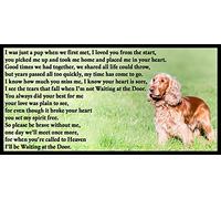 Cocker Spaniel Bereavement pet Loss Sympathy Memorial Flexible Fridge Magnet - Waiting at The Door