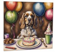 Cocker Spaniel Birthday Card - Cute Cocker Spaniel Dog 145mm x 145mm