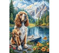 Cocker Spaniel by Lake 1000 Piece Count Premium Jigsaw Puzzle For Adults Teens 14+ Concentration Training Indoor Game Family Game Night Creativity Gift Giving 1000 PCS