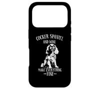 Cocker Spaniel Dog And Wine English Springer Spaniel Case for iPhone 17 Pro