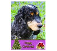Cocker Spaniel Dog Christmas Card 'Happy Christmas' - Special Animal Xmas Card for Him Her from Pets Kids