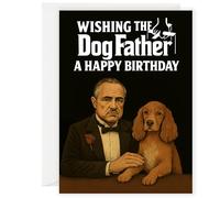Cocker Spaniel Dog Dad Birthday Card - Funny “The Dog Father” Parody - Personalised Card for Spaniel Owner - Gift from the Dog for Him