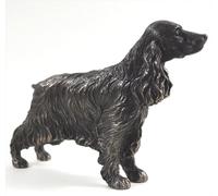 Cocker Spaniel Dog Figurine In Solid Cold Cast Bronze, Quality Dog Lover Home Decoration Animal Crackers Bronze One Size