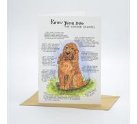 Cocker Spaniel Dog Greeting Card. Know Your Dog by Dick Twinney