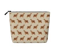 Cocker Spaniel Dog Hunting Dog Sand, Daily Use Makeup Cosmetic Bag Imitation Linen Makeup Bag Portable Travel Toiletry Bag