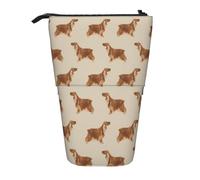 Cocker Spaniel Dog Hunting Dog Sand,Standing Pencil Holder Stationery Bag Pencil Pouch Organizer Telescopic Pencil Case