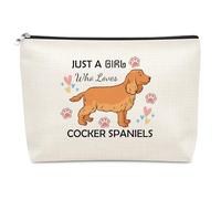 Cocker Spaniel Dog Lover Gift Cocker Spaniel Makeup Bag for Girls Sister Dog Themed Gifts Cosmetic Bag for Dogs Owners Daughter Coworker Christmas Birthday Gift for Dogs Mum Friends Her Travel Pouch