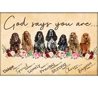 Cocker Spaniel Dog Lovers God Says You are 1000 Piece Jigsaw Puzzles for Adults, Inspirational Wooden Jigsaw Puzzles for Kids Home Decor Family Games Toys, Animal Puzzle Best Gifts