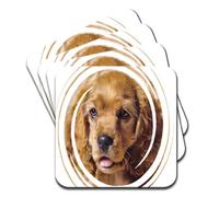 Cocker Spaniel Dog Spiral Set of 4 Coasters