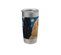 Cocker Spaniel Dog Van Gogh Starry Night Stainless Steel Insulated Tumbler