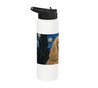Cocker Spaniel Dog Van Gogh Starry Night Stainless Steel Insulated Water Bottle