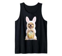 Cocker Spaniel Dog Wearing Easter Bunny Funny Cute Costume Tank Top