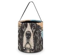 Cocker Spaniel Getting A Haircut Large Easter Basket Candy Bags Canva Tote Bag Portable Hallowee Bucket