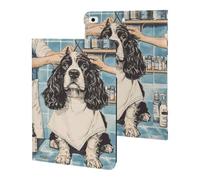 Cocker Spaniel Getting A Haircut Slim Case Compatible with iPad 10th 9th 8th 7th Generation 2022 2021 2020 2019 Protective Cover Stand
