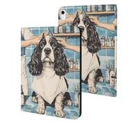 Cocker Spaniel Getting A Haircut Slim Case Compatible with iPad 10th 9th 8th 7th Generation 2022 2021 2020 2019 Protective Cover Stand