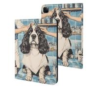 Cocker Spaniel Getting A Haircut Slim Case Compatible with iPad 10th 9th 8th 7th Generation 2022 2021 2020 2019 Protective Cover Stand