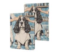 Cocker Spaniel Getting A Haircut Slim Case Compatible with iPad 10th 9th 8th 7th Generation 2022 2021 2020 2019 Protective Cover Stand