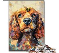 Cocker Spaniel Graffiti Adult Jigsaw Puzzles 1000, Help The Brain Exercise Addictive Toys to Cultivate Patience Perfect Decoration (50x75cm)