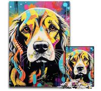 Cocker Spaniel Graffiti Jigsaw Puzzles for Adults 1000 Piece Jigsaw Puzzles for Adults for Family And Friends, Suitable for Ages 14+ 50x75CM/19.68x29.52inch