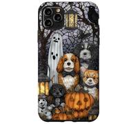 Cocker Spaniel Halloween Dogs with Pumpkins and Ghosts Case for iPhone 11 Pro Max