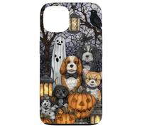 Cocker Spaniel Halloween Dogs with Pumpkins and Ghosts Case for iPhone 13