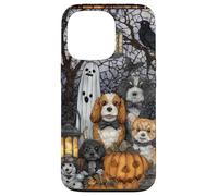 Cocker Spaniel Halloween Dogs with Pumpkins and Ghosts Case for iPhone 13 Pro
