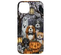 Cocker Spaniel Halloween Dogs with Pumpkins and Ghosts Case for iPhone 14 Plus