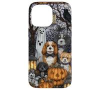 Cocker Spaniel Halloween Dogs with Pumpkins and Ghosts Case for iPhone 14 Pro Max