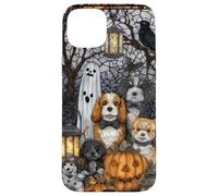 Cocker Spaniel Halloween Dogs with Pumpkins and Ghosts Case for iPhone 15 Plus