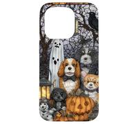 Cocker Spaniel Halloween Dogs with Pumpkins and Ghosts Case for iPhone 15 Pro