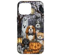 Cocker Spaniel Halloween Dogs with Pumpkins and Ghosts Case for iPhone 16 Pro Max