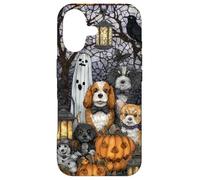 Cocker Spaniel Halloween Dogs with Pumpkins and Ghosts Case for iPhone 17