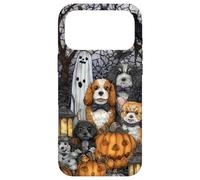 Cocker Spaniel Halloween Dogs with Pumpkins and Ghosts Case for iPhone 17 Pro Max